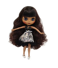 Dark Skin Blythe Doll Matte Face Joint Body Brown Mixed Hair Fashion Doll