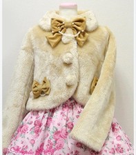 Preview of Angelic Pretty Woman FREE SIZE Short Fur Coat Limited Edition Sweet Lolita Dream