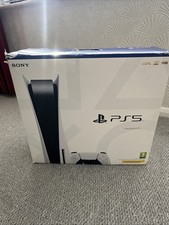 White Sony PlayStation 5 (PS5) (Disc)- w/ 1 Controller and the box (CFI-1016A)