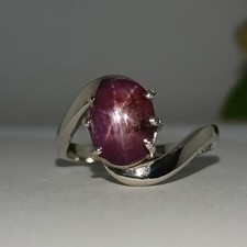 100 Natural Ruby Star Ring 925 Sterling Silver Ring Promise Ring Gift Ruby Ring