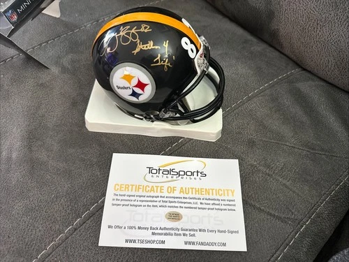 Yancey Thigpen Autographed Pittsburgh Steelers Riddell Mini Helmet COA