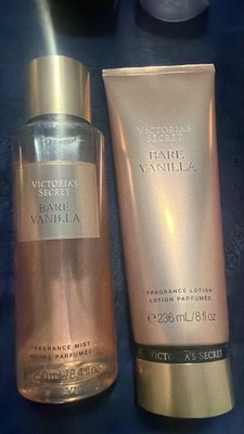 Victoria's Secret Bare Vanilla Fragrance Mist Spray & Lotion Set/Kit