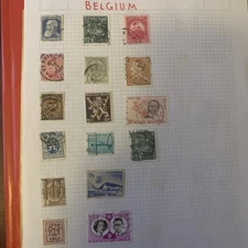 WORLDWIDE Stamps UNCHECKED. On page or part. *BELGIUM*