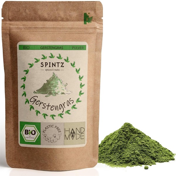 500G Bio Gerstengraspulver - Gerstengras Pulver Gemahlen - FüR Tee & Smoothies-image