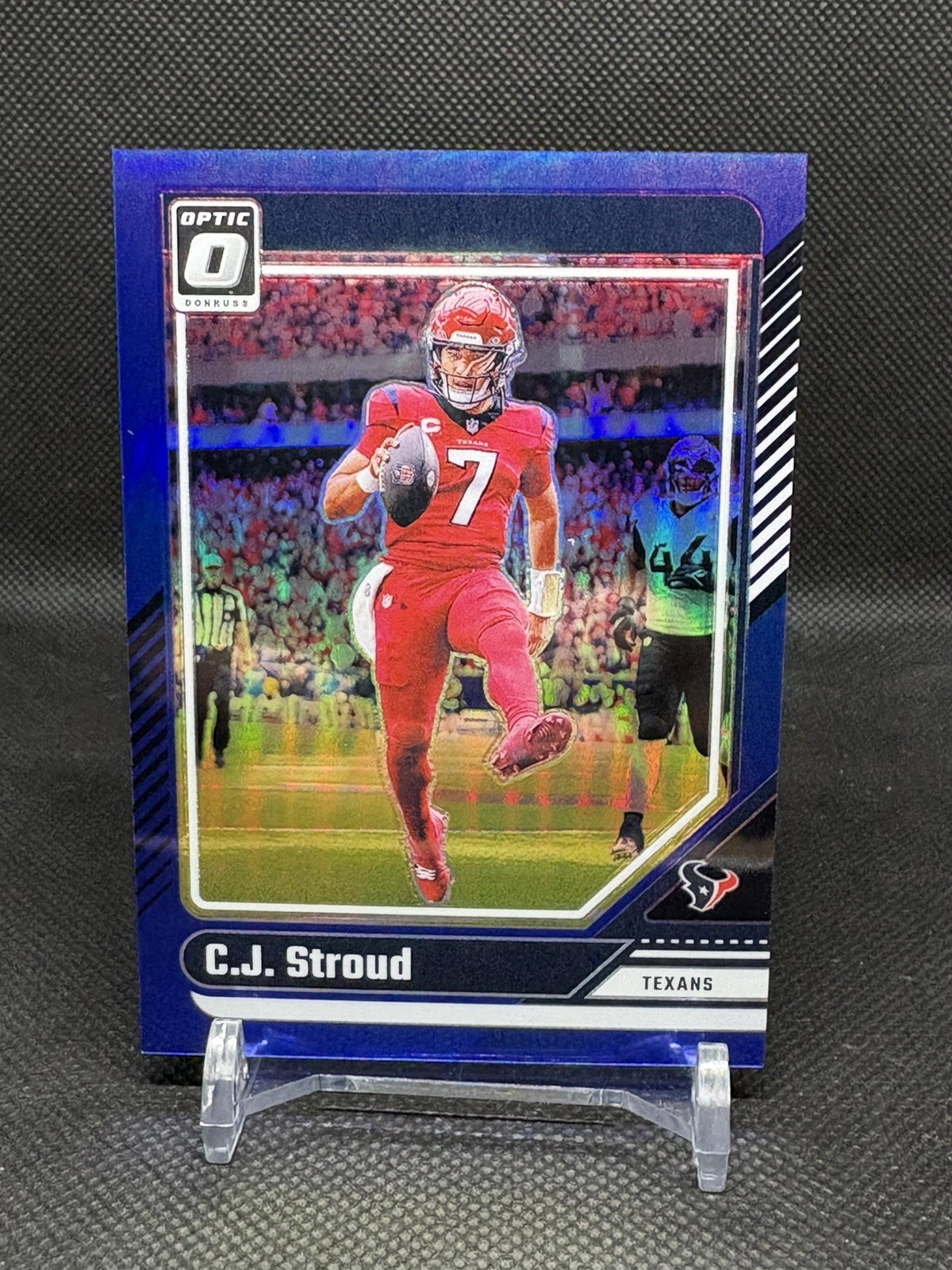 2024 Optic CJ Stroud Blue Prizm /199 no. 76 Texans 