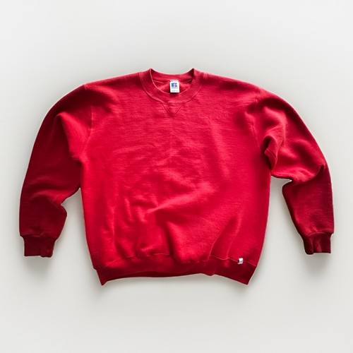Vtg 90s Russell Athletic Red Crewneck Pullover Sweatshirt Made in USA Size L