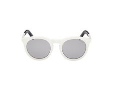 Moncler ODEONN ML0291 21C White Round Bold Plastic Sunglasses Frame 53-23-145