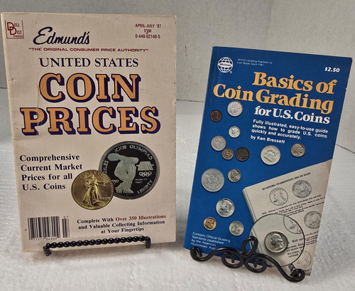 US Coin Price Guide April-July 1987 & Basics Coin Grading Books Edmund's Whitman