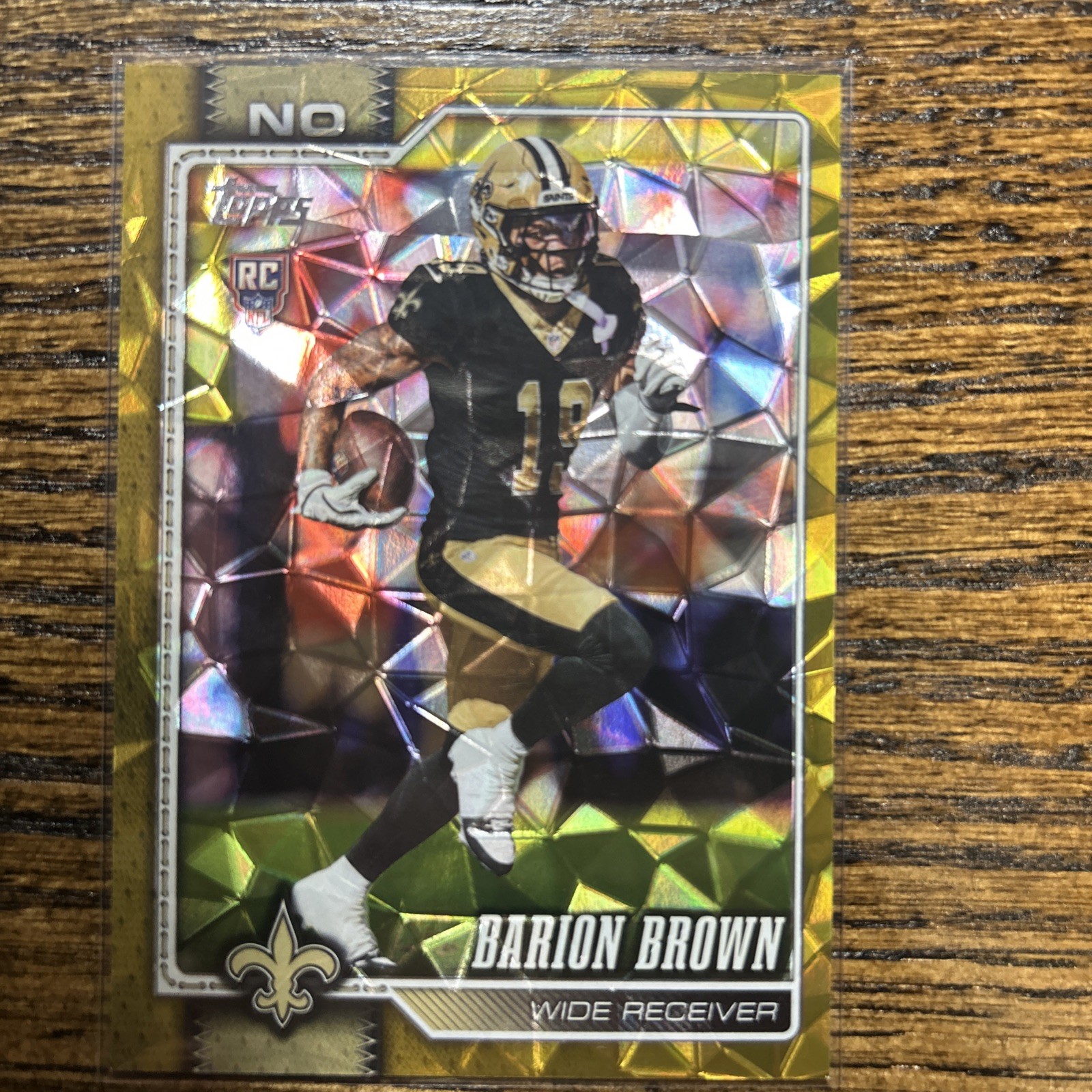 Topps Flagship 2026 Barion Brown (RC)  Saints WR #386 Gold Diamante /50 