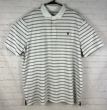 Polo Ralph Lauren Performance Short Sleeve Golf Polo White Striped Mens Size XL