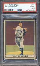 1941 Play Ball Baseball Joe DiMaggio #71 PSA 3.5 NEW YORK YANKEES VG+ HOF