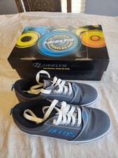 heelys unisex shoes gray/royal blue canvas size youth 6