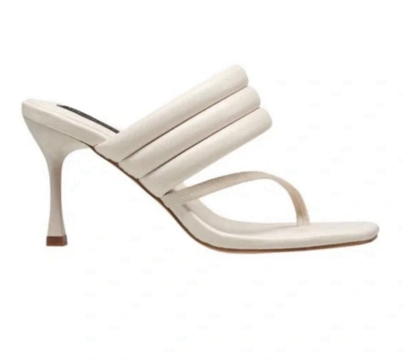 French Connection Cream Heeled Mules Size 7.5 New