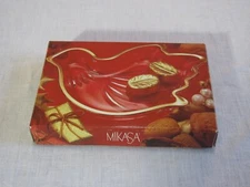 NIOB Mikasa Golden Dove Glass Sweet Dish WX030/502, Gold Trim rr