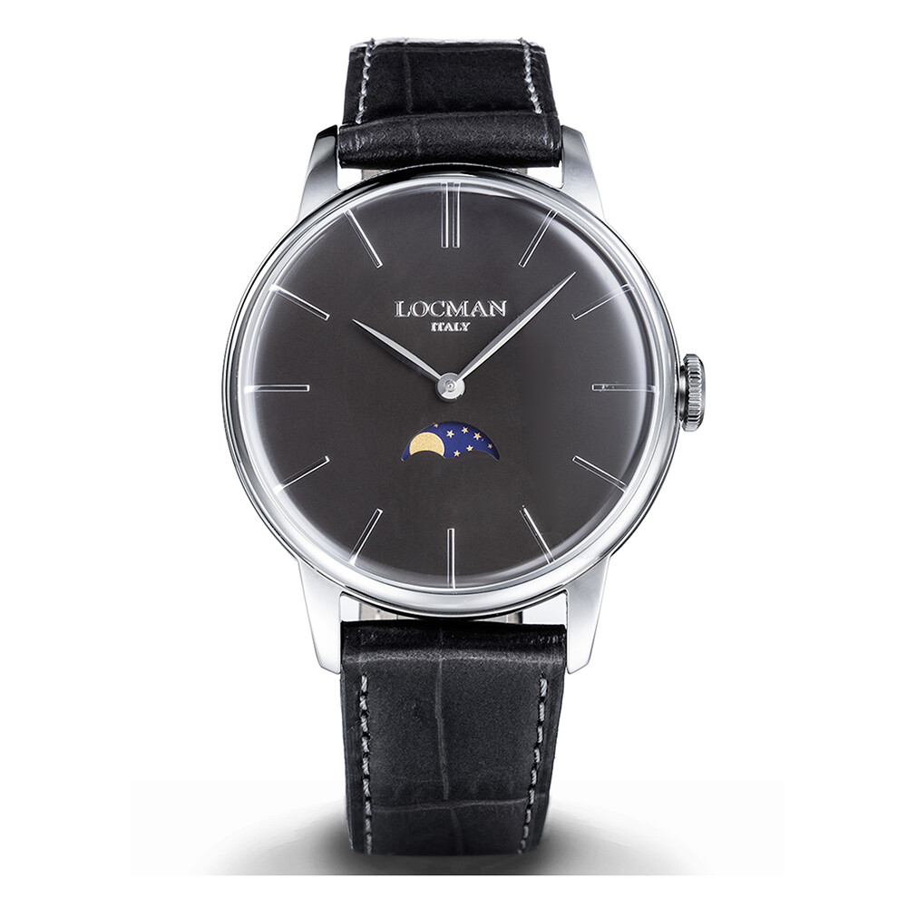 LOCMAN - Orologio Uomo 1960 Fasi Lunari in Acciaio Rose Bianco Ref.256