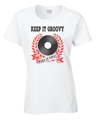 Funk Musik Damen T-Shirt Keep It Groovy Lover Grooves Funky Dance Northern Soul