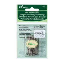 Clover Gabelnadel Set mit 40 Stecknadeln aus Stahl
