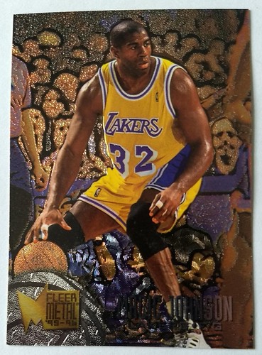 MAGIC JOHNSON, 1995-96 FLEER METAL #161 - Picture 2 of 3