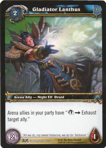 World Of Warcraft CCG BLOOD OF GLADIATORS 2009 Individual Trading Cards - Picture 75 of 148