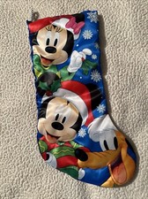 Christmas Stocking Kurt S Adler Disney 18" Mickey Minnie Mouse Pluto