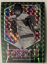 2021 Panini Mosaic Green Reactive Prizm Vintage Bruce Sutter Chicago Cubs