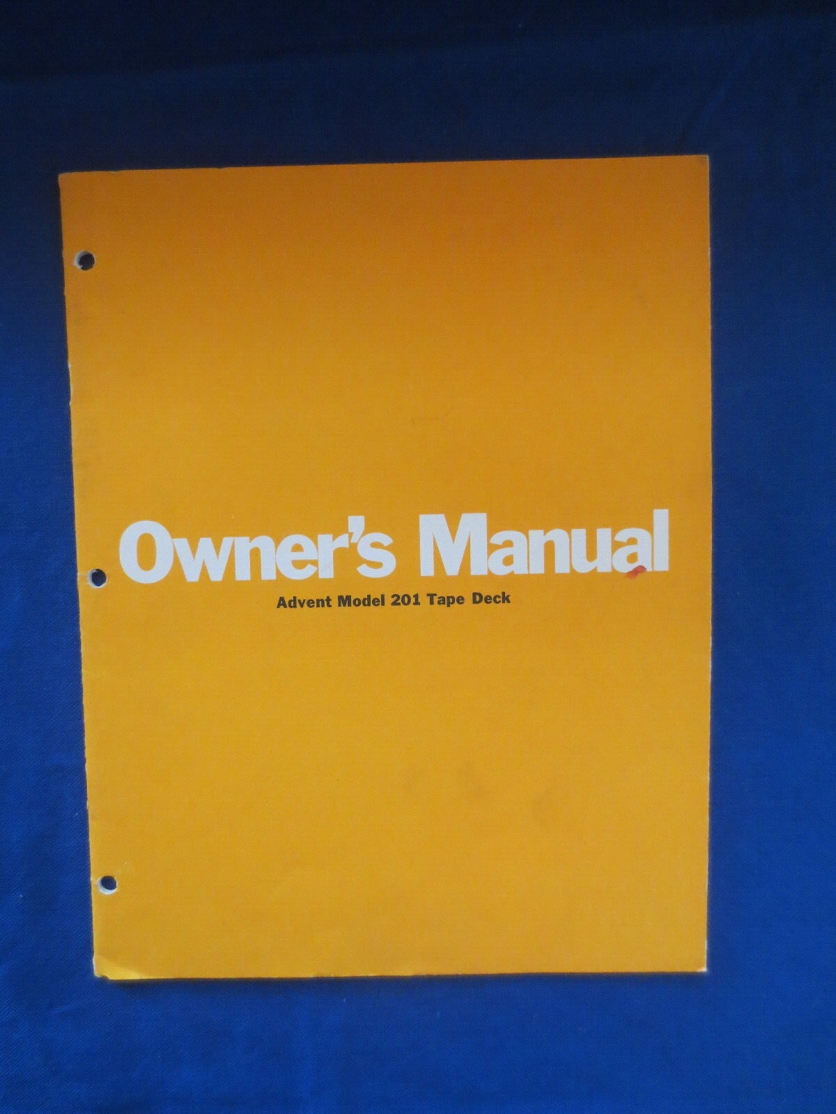 Advent Model 201 Owner's Manual Factory Original The Real Thing 10 Photos