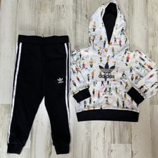 Adidas Kids Girls Boys Sweatshirt Pants Set Size Youth S 4-5