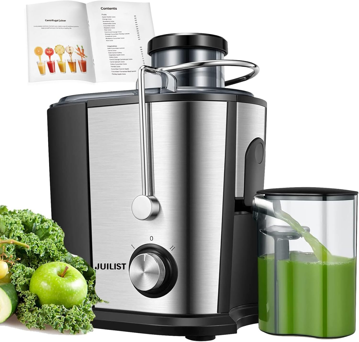 Centrifuga 600W Power Juicer | 2 Velocità per Pre-Workout e Detox