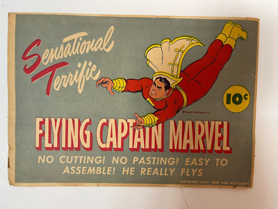 1944 Flying Captain Marvel Paper Toy in Original Envelope