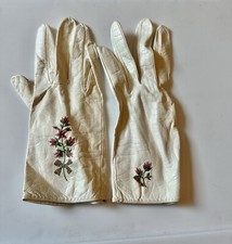 Vintage Roger Fare Size 6.5 French Kidskin Newman Marcus Floral Gloves