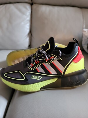 キングダム Adidas Marvel X ZX 2K Boost Stark Avengers Solar Yellow Shoes