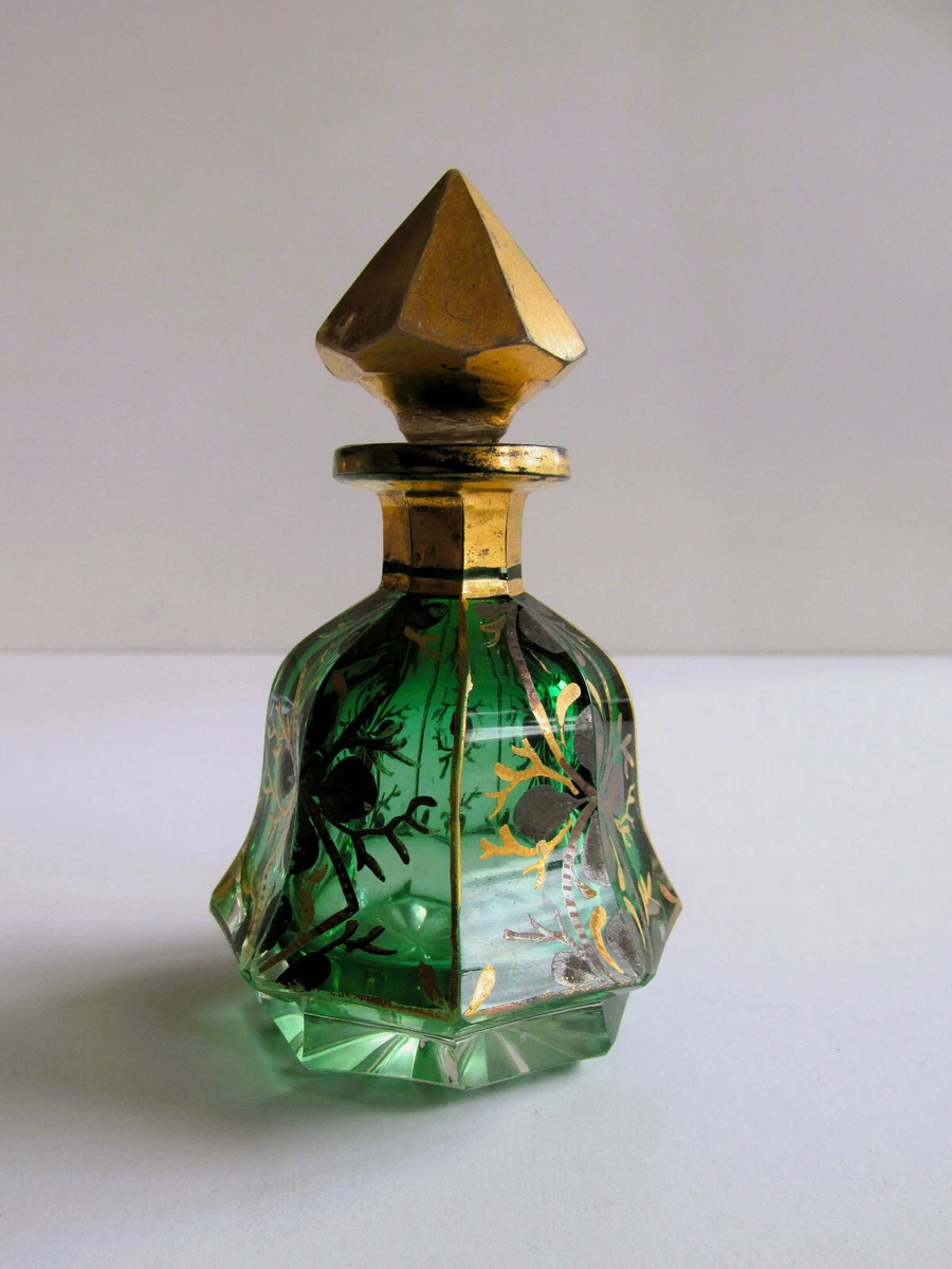 Glass Green Collectible Decorative Bottles Original 1850-1899 Time