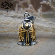 Motorcycle Biker Bell Hanger Angel Gold Wing Cross Biker Luck Gremlin Ride Mens