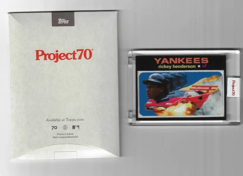RICKEY HENDERSON 2021 TOPPS PROJECT 70 CARD 76 NY YANKEES  BY ACTION BRONSON