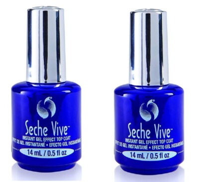 Pack Of 2 - Seche Vive Instant Gel Effect To Coat 0.5 Oz