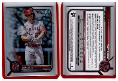 2022 Bowman National Base Refractor #MT Mike Trout - Los Angeles Angels