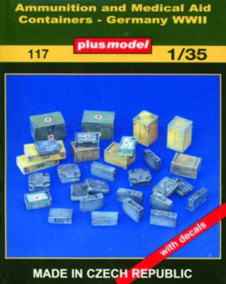 Plus Model 117 - 1:35 Resin Bausatz Munitions- und Medizinbehälter WW II 