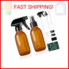 Glass Spray Bottles 4 OZ, Amber Empty Spray Bottle for Essential Oils, Small Gla