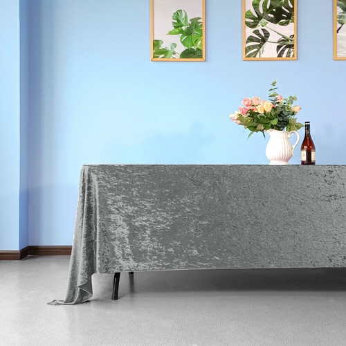 Premium Tischdecke Gecrushtes Polyester Samt Rechteckige Party Tischdecke - Bild 47 von 47