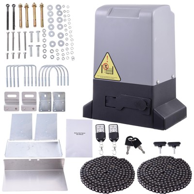 Automatic Sliding Gate Opener W/2 Key & 2 Remotes For Slide Gates Up to 4000lbs