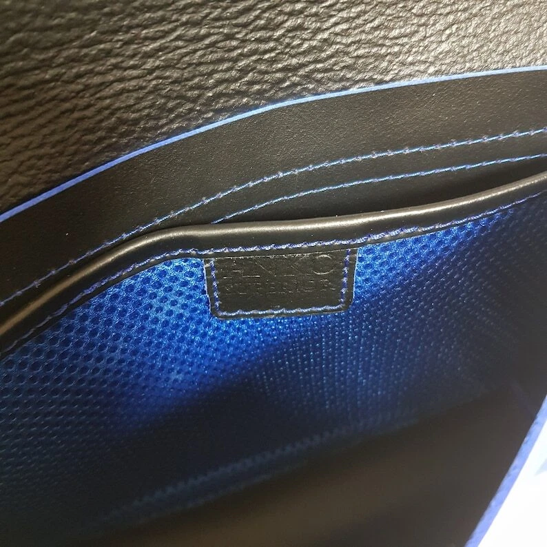 COACH Borsa donna VERA PELLE cintura blu elettrico tracolla borsa fatta a mano