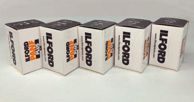 5 Rolls Ilford PAN F Plus 50 36 Exposure Black and White Print Film Cold Stored