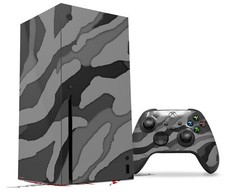 Skin Set for XBOX Series X Camouflage Gray