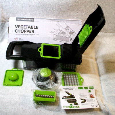 Multi Functional Vegetable Chopper Cutter Dice Shred Slice 7 Blades New Open Box