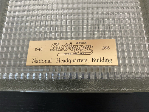 VTG 1948 Dr Pepper Headquarters Building Glass Construction Block Soda Pop RARE2 - Picture 4 of 19