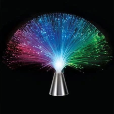 LED Colour Changing Fibre Optic Lamp Moon Night Light Decor Christmas Gift NEW