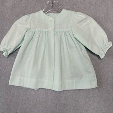 Vintage Mint Green Lightweight Baby Toddler Cardigan Size 24 months - stained