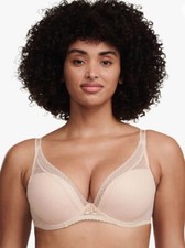 Chantelle Festive Lace Plunge Bra Nude Blush 3682 New Size 34C
