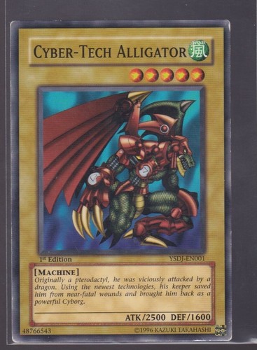 Cyber Tech Alligator 1st Edition Common Starter Deck Jaden Yugioh TCG