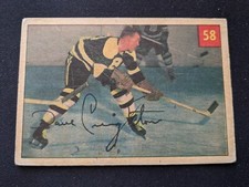 1954-55 Parkhurst Hockey Card # 58 Dave Creighton - Boston Bruins (VG)